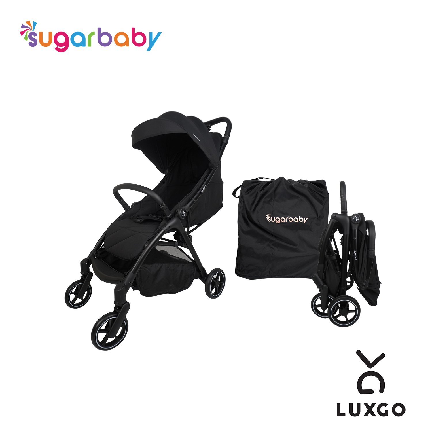 Stroller LuxGo Kereta Dorong Bayi/Stroller Bayi/Stroller AutoFold BPA Free/Stroller Lipat dan Ringan