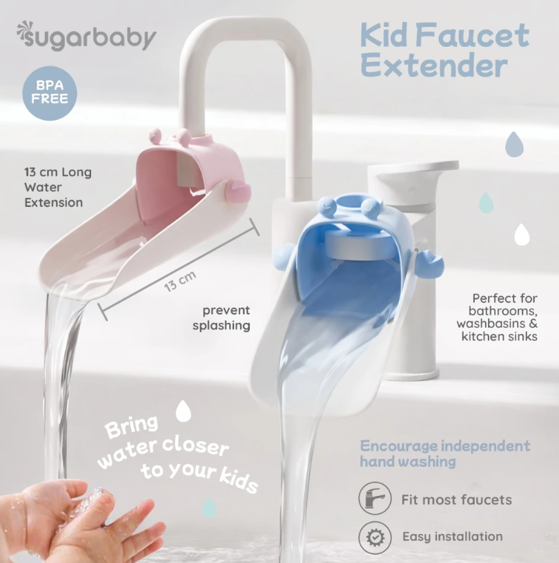 Kid Faucet Extender | Sambungan Pemanjang Keran AIr Westafel Silikon Aman Untuk Anak Cuci Tangan BPA Free